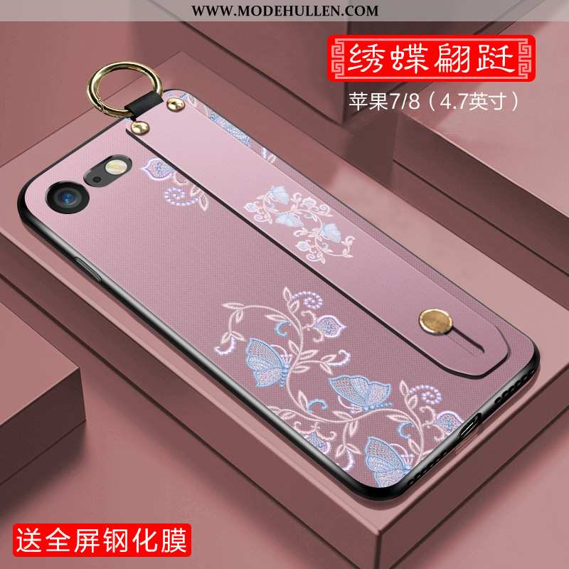 Hülle iPhone 7 Silikon Lila Alles Inklusive Anti-sturz Handy Chinesische Art