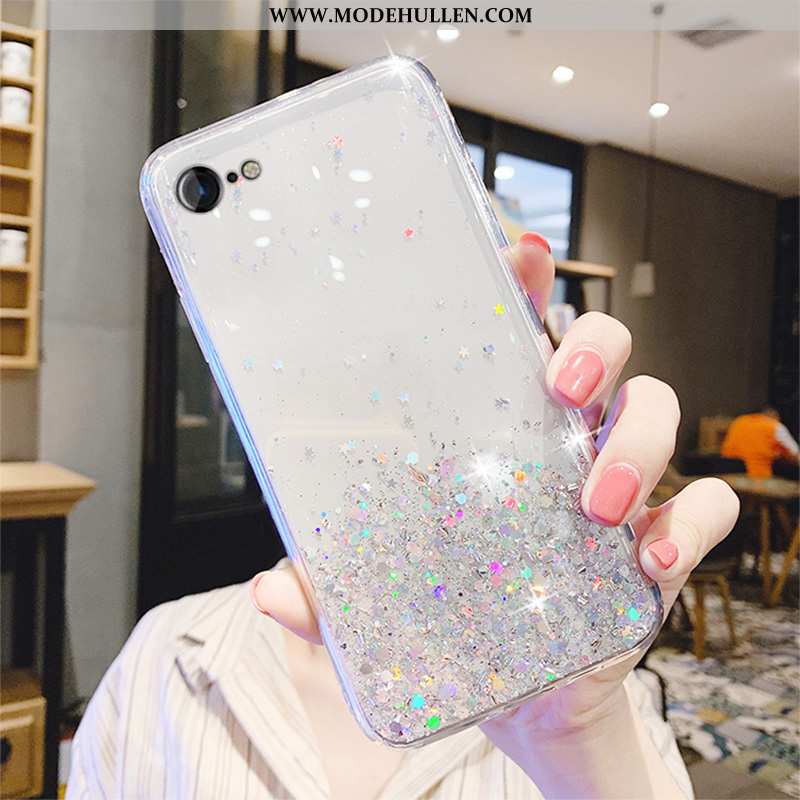 Hülle iPhone 8 Mode Luxus Schutz Kreativ Mini Transparent Treibsand Rosa