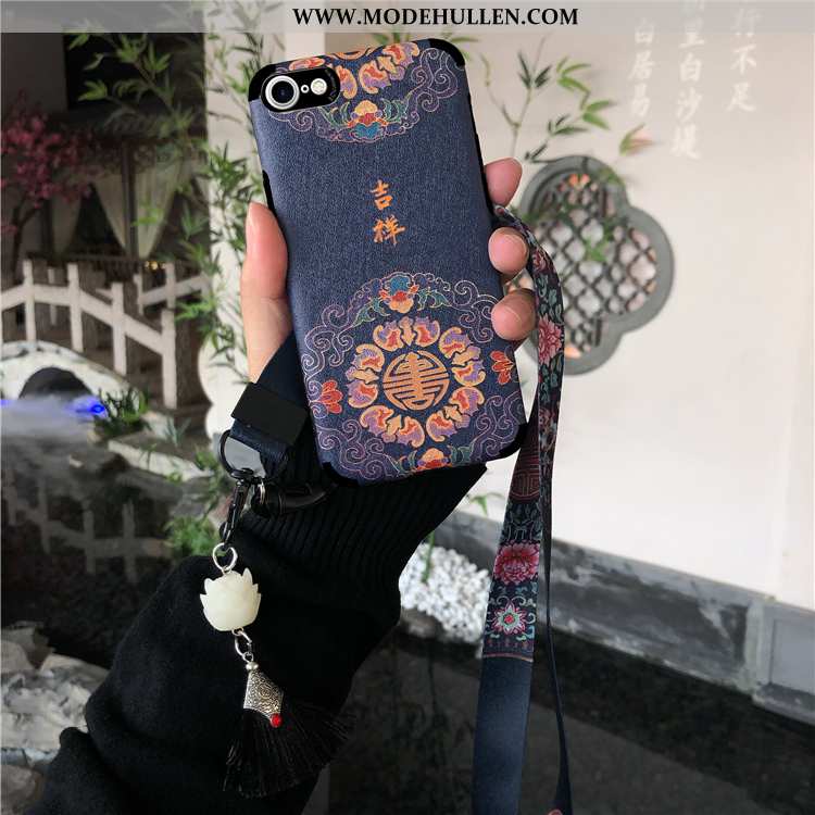 Hülle iPhone 8 Silikon Schutz Case Rot Chinesische Art High-end Rote