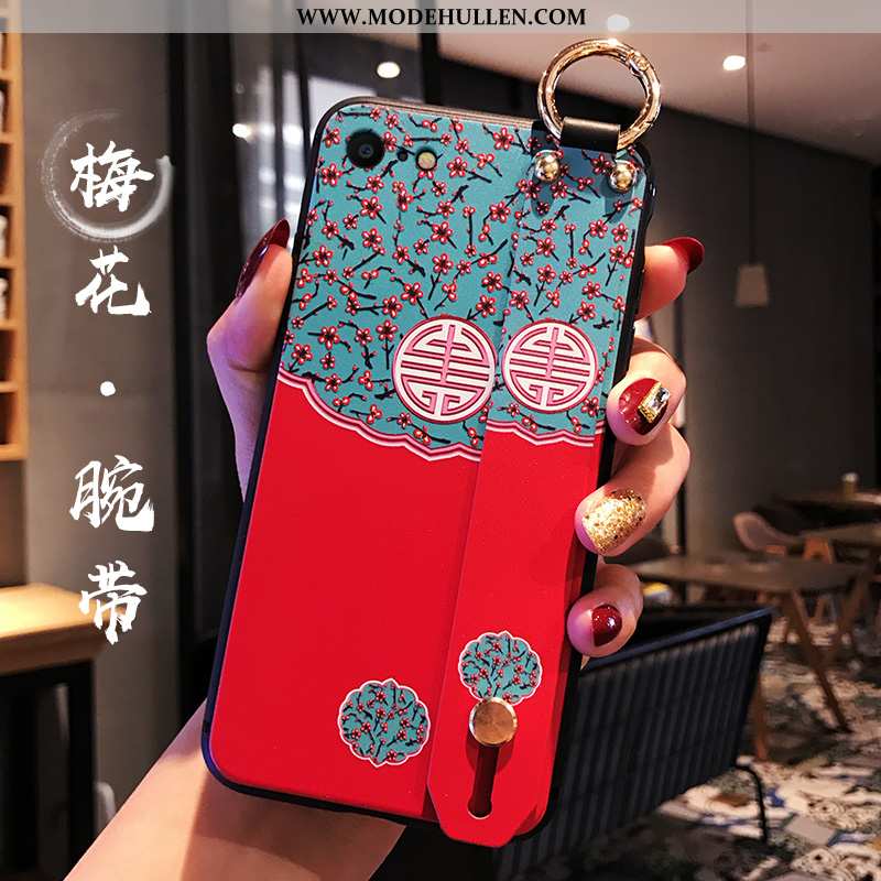 Hülle iPhone 8 Weiche Silikon Case Persönlichkeit Anti-sturz Palast Chinesische Art Blau