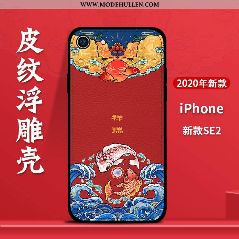 Hülle iPhone Se (nouveau) Trend Silikon Lederhülle Qualität Rot High-end Neu Rote