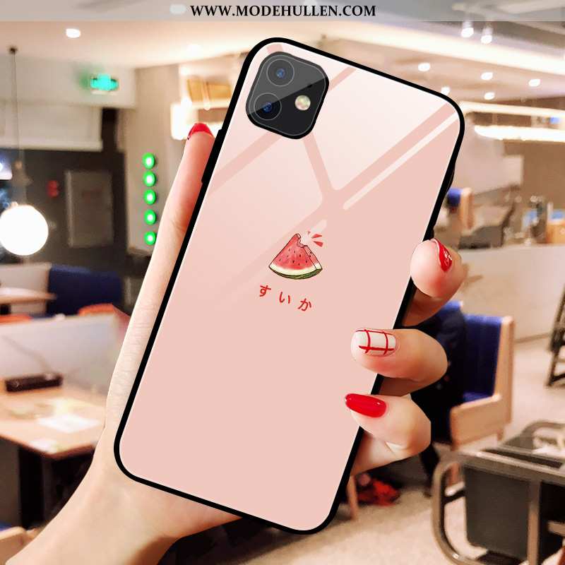 Hülle iPhone X Glas Nette Mini Liebhaber Frisch Handy Rosa