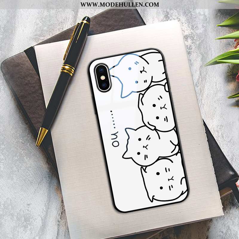 Hülle iPhone X Karikatur Nette Handy Liebhaber Anti-sturz Kreativ Weiße