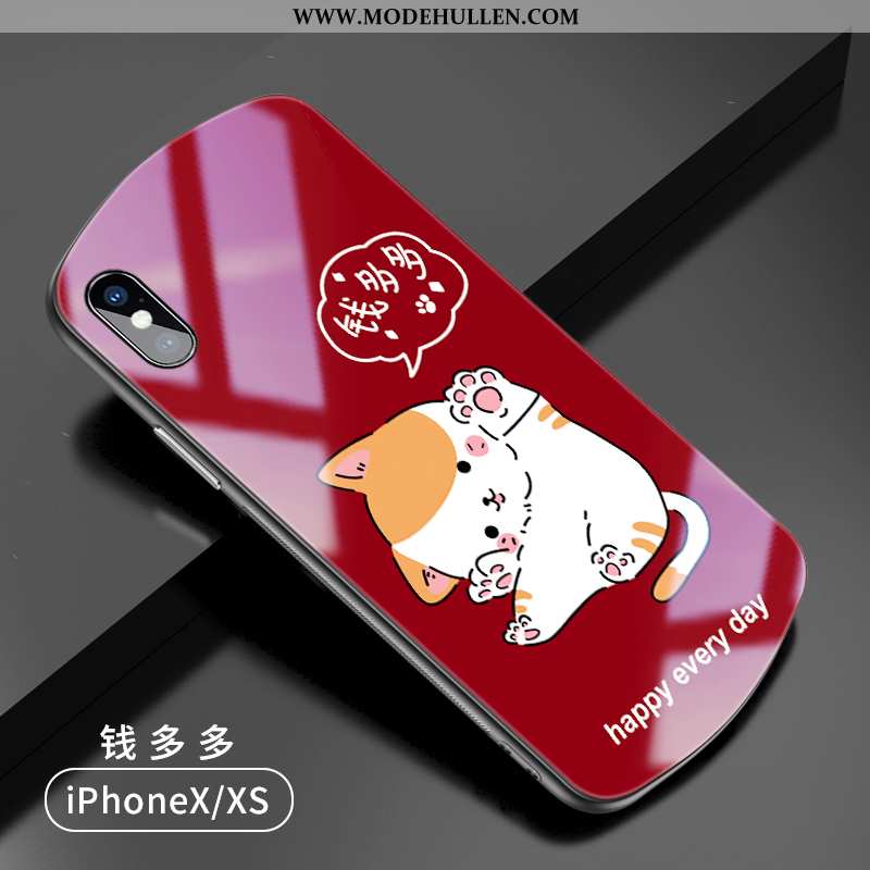 Hülle iPhone X Kreativ Karikatur Schutz Anti-sturz Alles Inklusive Case Rote