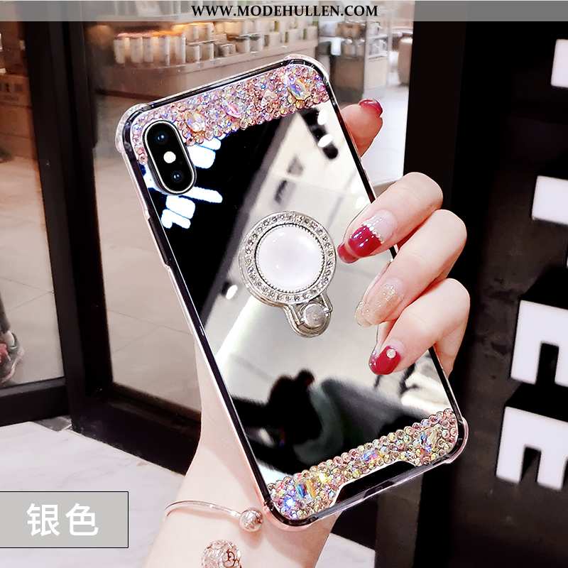 Hülle iPhone X Kreativ Trend Spiegel Ring Handy Rosa Neu