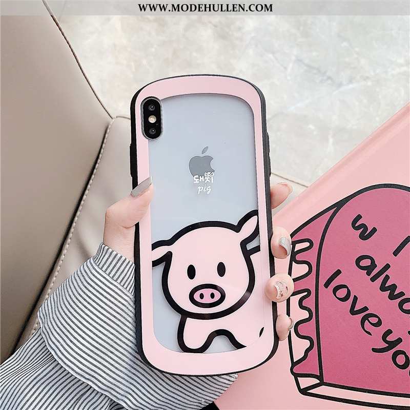 Hülle iPhone X Persönlichkeit Kreativ Handy Rosa Tier Case