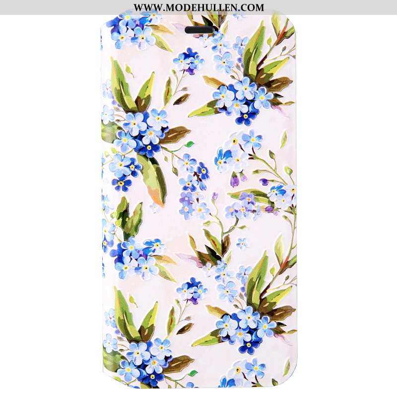 Hülle iPhone X Prägung Karikatur Trend Handy Case Schutz Blau