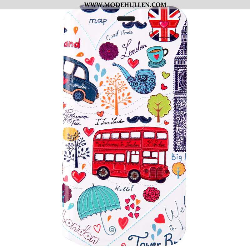 Hülle iPhone X Prägung Karikatur Trend Handy Case Schutz Blau