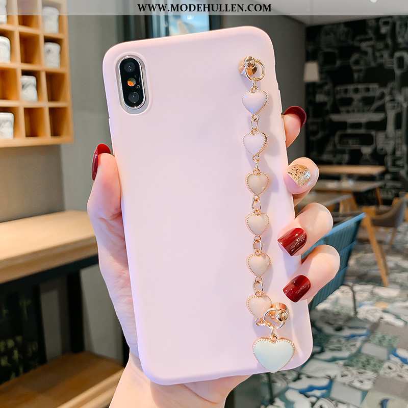 Hülle iPhone X Schutz Mode Kreativ Case Trend Herz Rosa