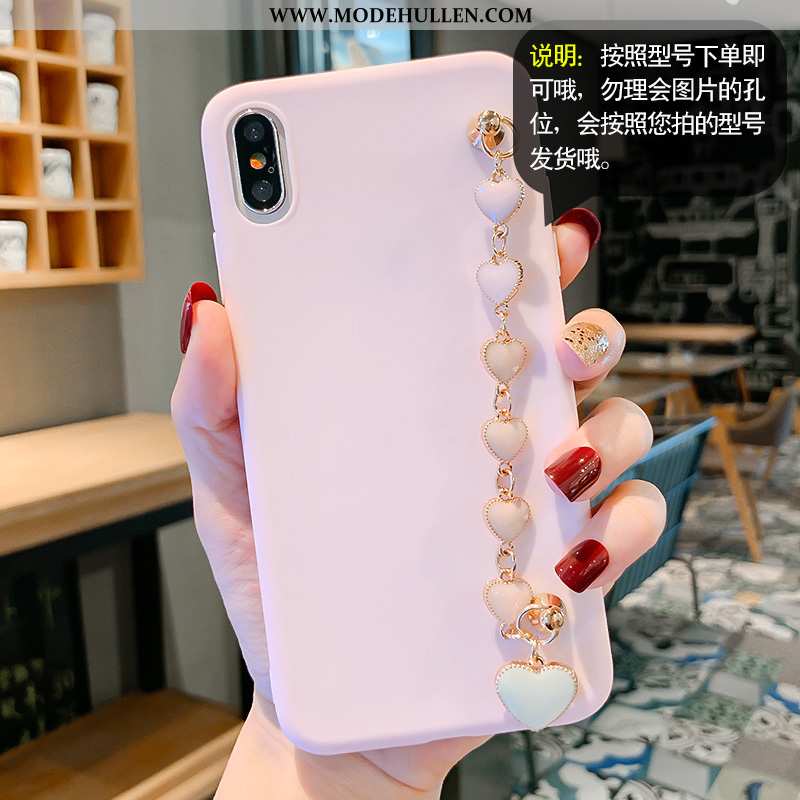 Hülle iPhone X Schutz Mode Kreativ Case Trend Herz Rosa