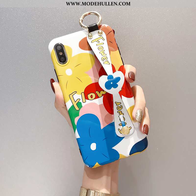 Hülle iPhone X Silikon Schutz Case Ring Mini Handy Kreativ Rote