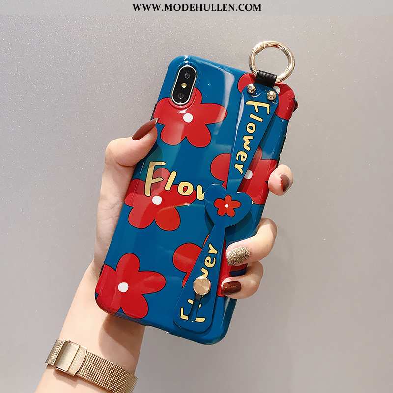 Hülle iPhone X Silikon Schutz Case Ring Mini Handy Kreativ Rote