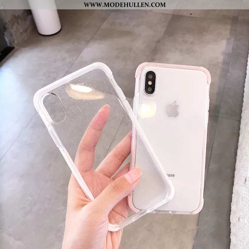 Hülle iPhone X Silikon Transparent Netto Rot Schwarz Liebhaber Weiche Alles Inklusive