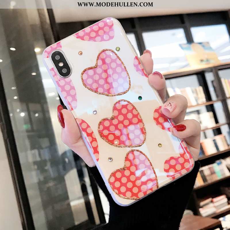 Hülle iPhone X Trend Super Case Netto Rot Silikon Rosa