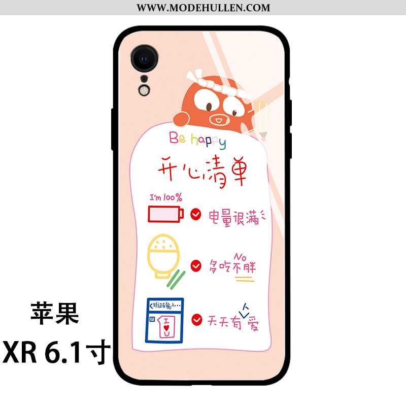 Hülle iPhone Xr Glas Karikatur Herz Case Weiche Handy Silikon Grün