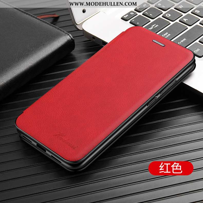 Hülle iPhone Xr Schutz Lederhülle Rot Handy Anti-sturz Silikon Alles Inklusive Rote