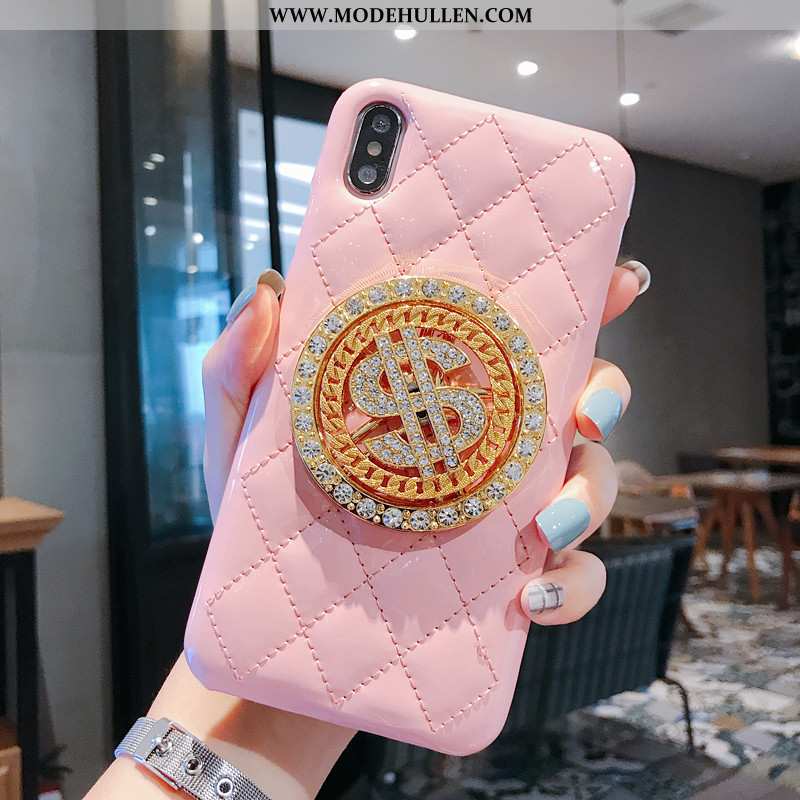 Hülle iPhone Xs Lederhülle Schutz Case Handy Netto Rot Gold Weiße