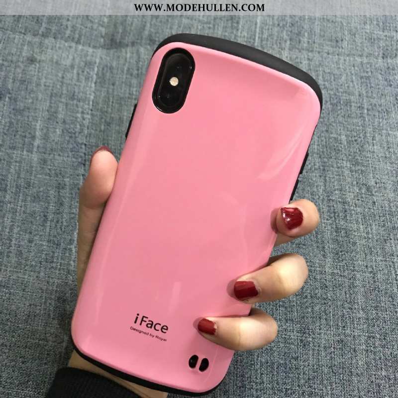 Hülle iPhone Xs Max Anti-sturz Handy Candy Farbe Alles Inklusive Case Schwarz