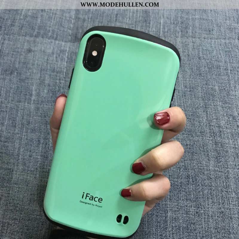 Hülle iPhone Xs Max Anti-sturz Handy Candy Farbe Alles Inklusive Case Schwarz