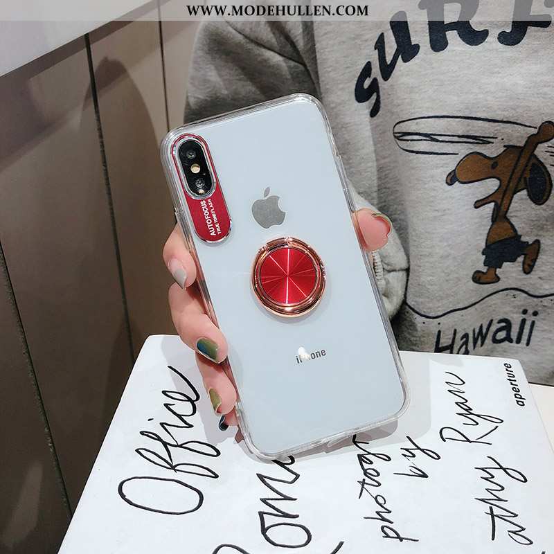 Hülle iPhone Xs Max Kreativ Weiche Halterung Handy Dunkelblau Case Ring