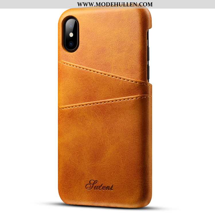 Hülle iPhone Xs Max Muster Weiche Handy Kuh Einfach Karte Mini Braun