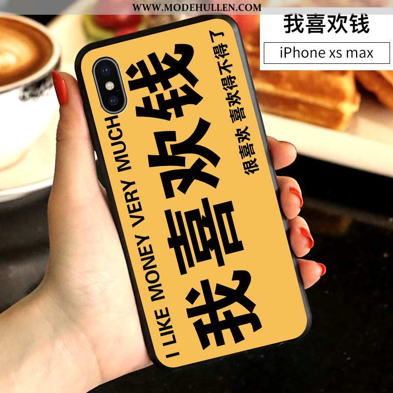 Hülle iPhone Xs Max Nette Silikon Case Persönlichkeit Weiß Kreativ Handy Weiße