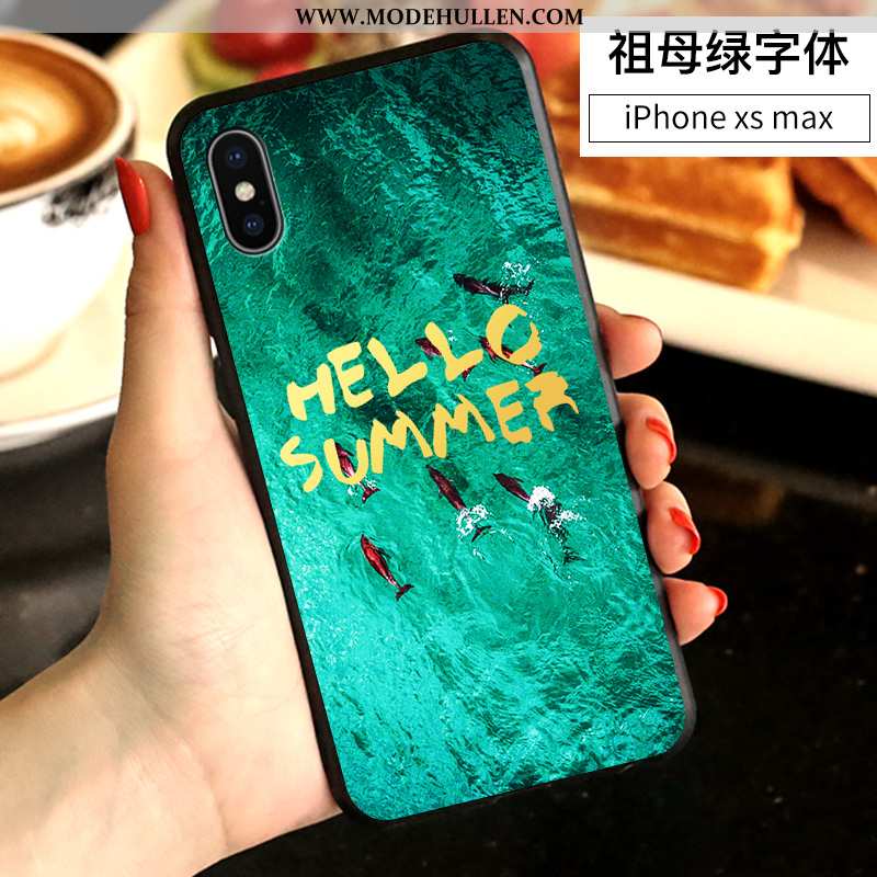 Hülle iPhone Xs Max Nette Silikon Case Persönlichkeit Weiß Kreativ Handy Weiße