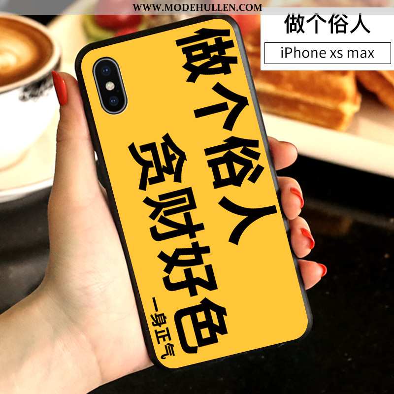 Hülle iPhone Xs Max Nette Silikon Case Persönlichkeit Weiß Kreativ Handy Weiße