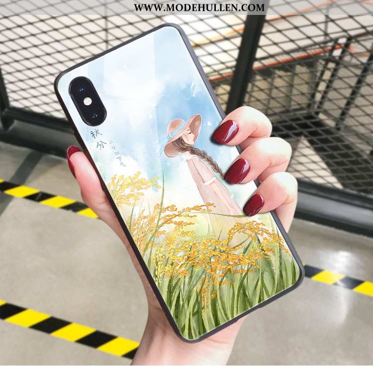 Hülle iPhone Xs Max Persönlichkeit Super Kunst Rosa Temperieren Handy