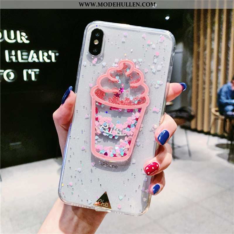 Hülle iPhone Xs Max Transparent Weiche Weiß Handy Pulver Weiße