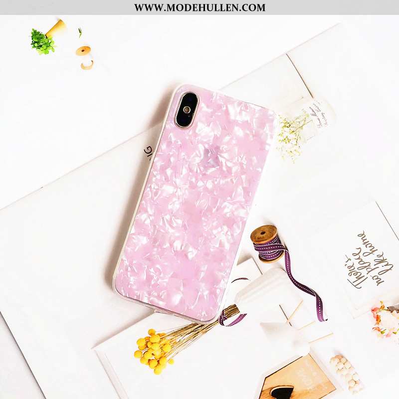 Hülle iPhone Xs Max Trend Handy Rosa Anti-sturz Shell