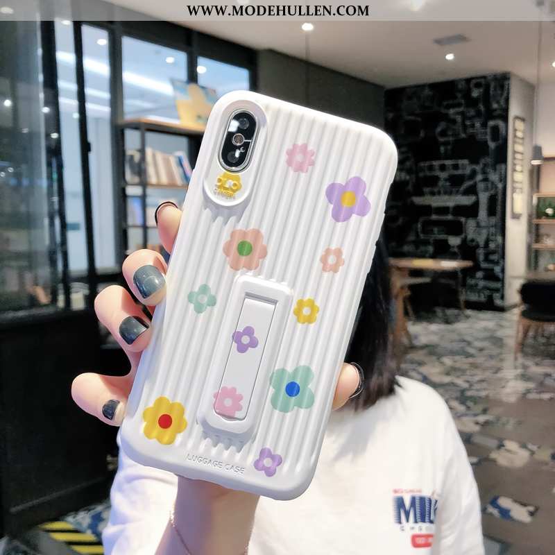 Hülle iPhone Xs Muster Weiche Grün Blumen Handy Silikon