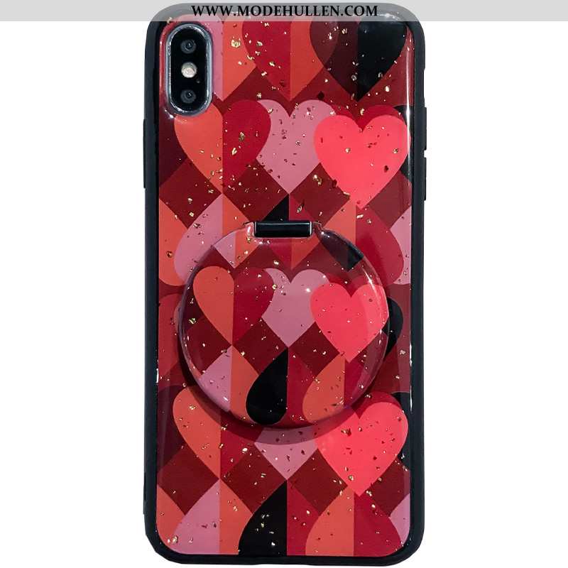 Hülle iPhone Xs Trend Glas Wind Handy Europa Spiegel Netto Rot Rote