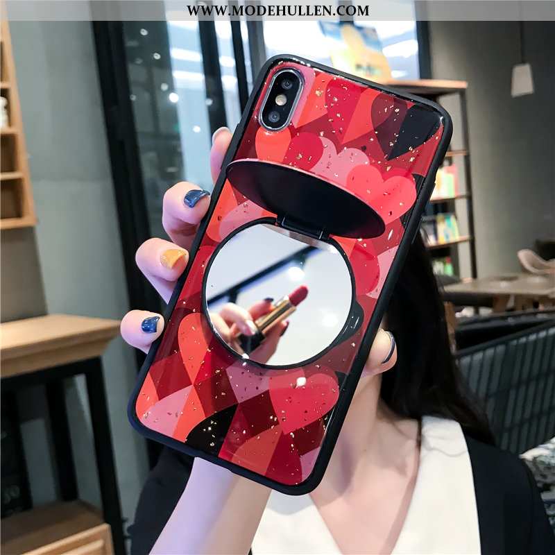 Hülle iPhone Xs Trend Glas Wind Handy Europa Spiegel Netto Rot Rote