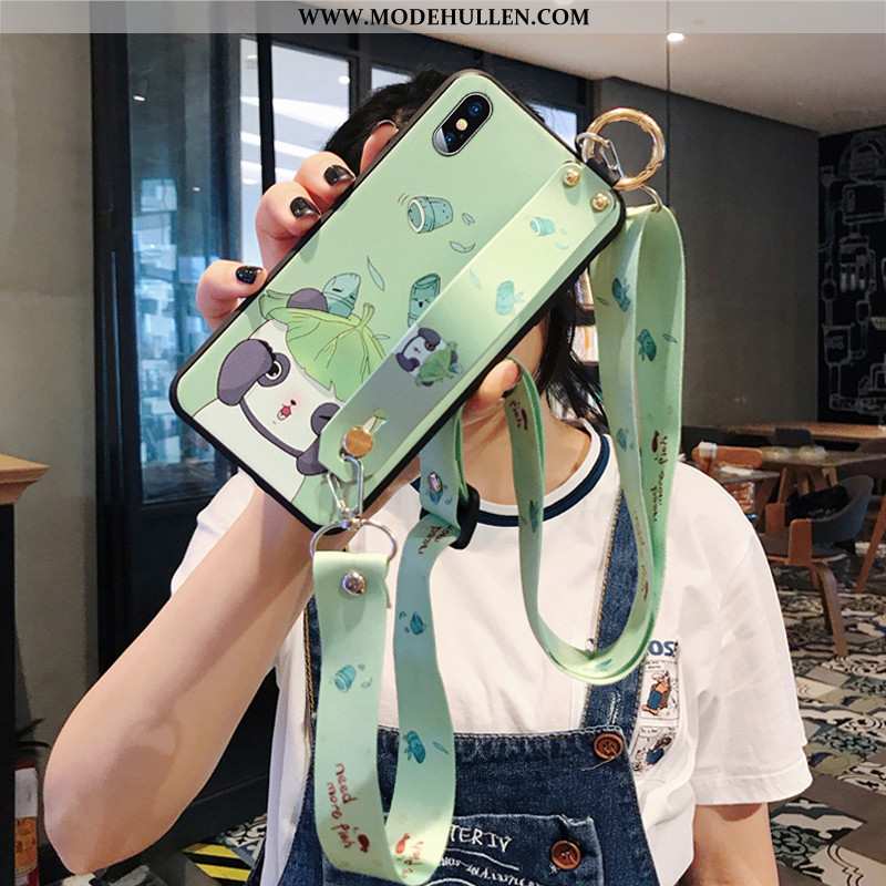 Hülle iPhone Xs Trend Weiche Handy Case Anti-sturz Karikatur Grün