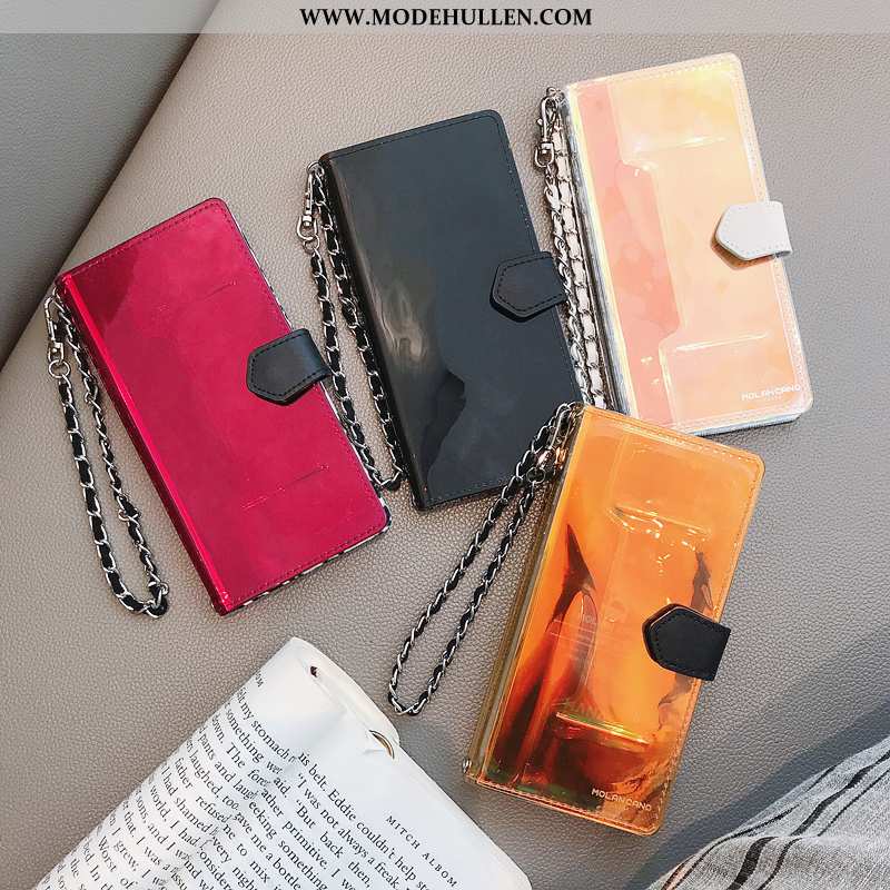 Hülle iPhone Xs Weiche Silikon Lederhülle Kette Schutz Trend Handy Rote