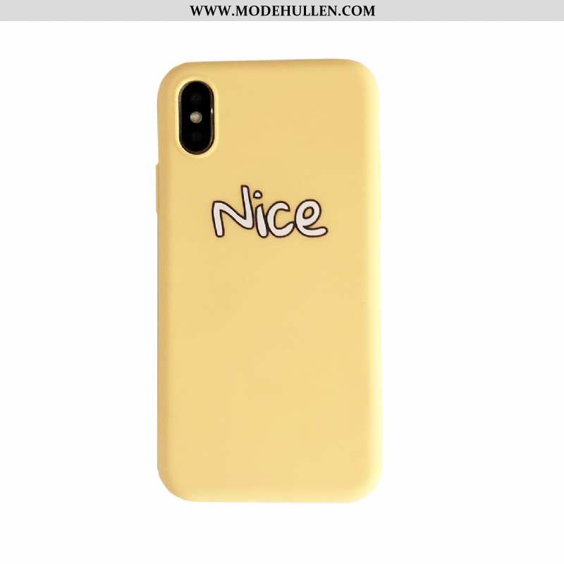 Hülle iPhone Xs Weiche Silikon Schutz Handy Gelb Neu Gelbe