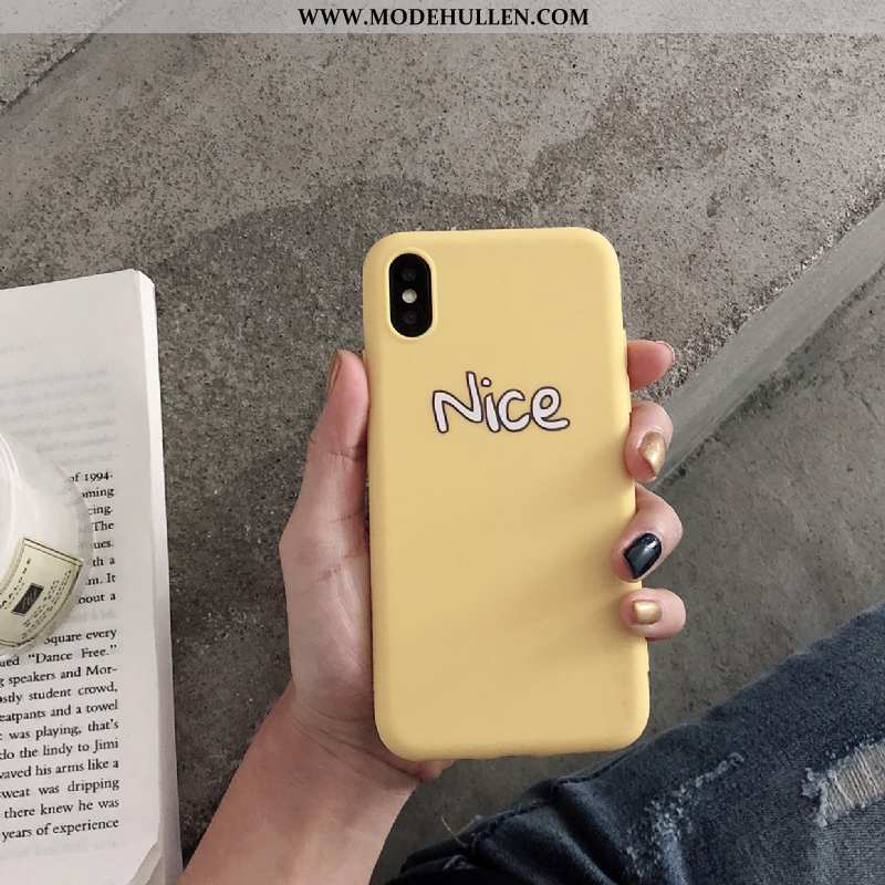 Hülle iPhone Xs Weiche Silikon Schutz Handy Gelb Neu Gelbe