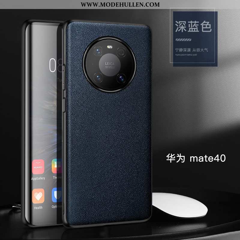 Hülle Huawei Mate 40 Leder Trend Kuh Neu Anti-sturz Handy Schutz Grün