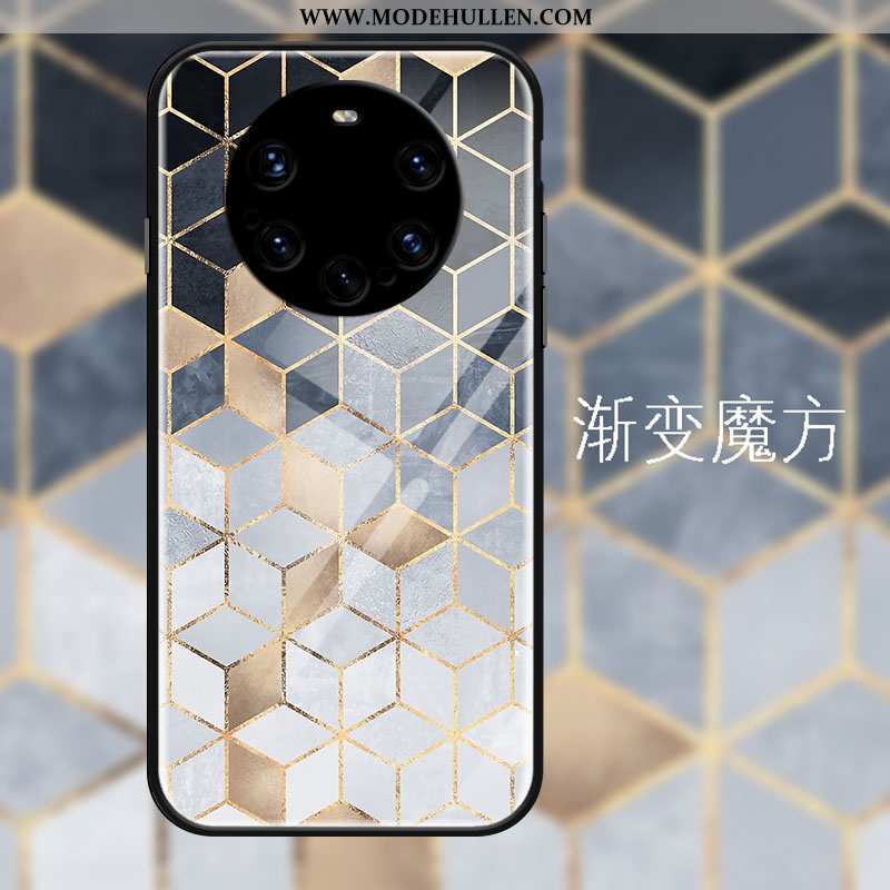 Hülle Huawei Mate 40 Pro+ Kreativ Schutz Persönlichkeit Mode Muster Glas Geometrie Schwarz