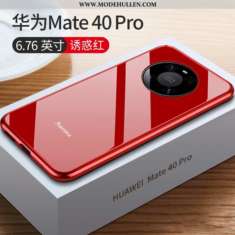 Hülle Huawei Mate 40 Pro Metall Schutz Dünne Netto Rot Case Super Grenze Blau