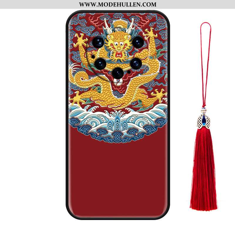 Hülle Huawei Mate 40 Pro+ Persönlichkeit Prägung Case Palast Chinesische Art Retro Grün