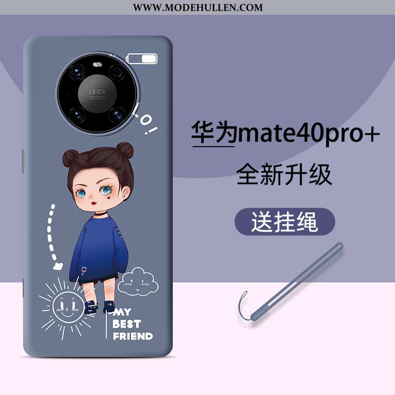 Hülle Huawei Mate 40 Pro+ Silikon Persönlichkeit Karikatur Alles Inklusive Handy Anti-sturz Blau