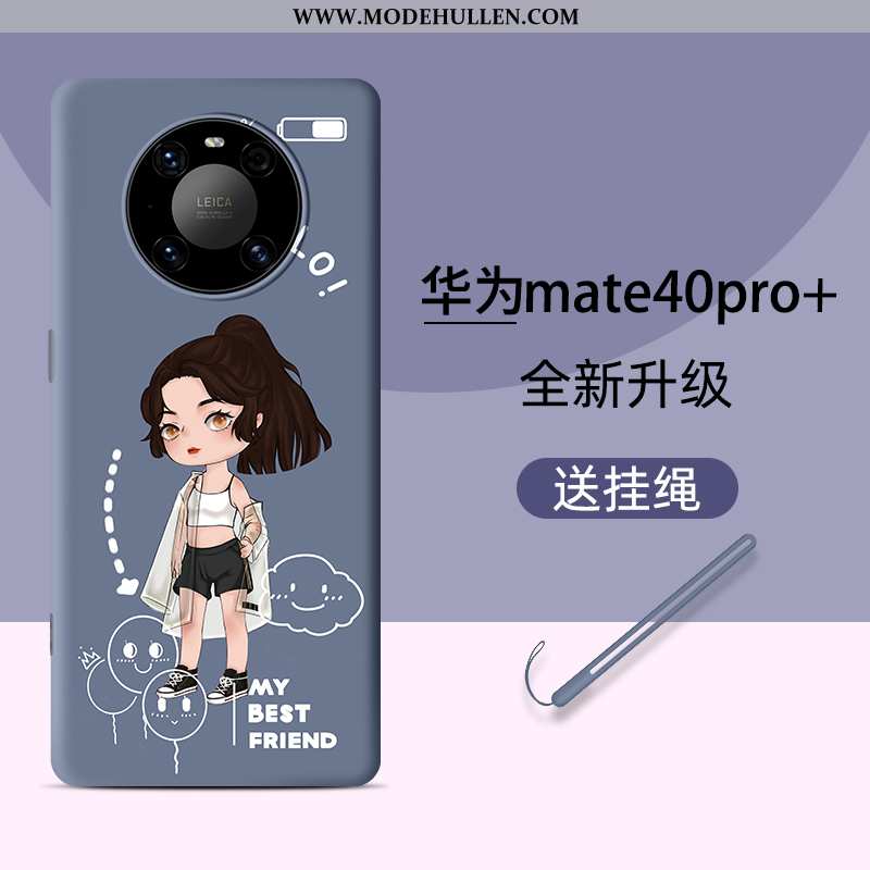 Hülle Huawei Mate 40 Pro+ Silikon Persönlichkeit Karikatur Alles Inklusive Handy Anti-sturz Blau