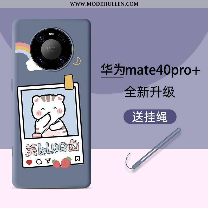 Hülle Huawei Mate 40 Pro+ Silikon Persönlichkeit Karikatur Alles Inklusive Handy Anti-sturz Blau