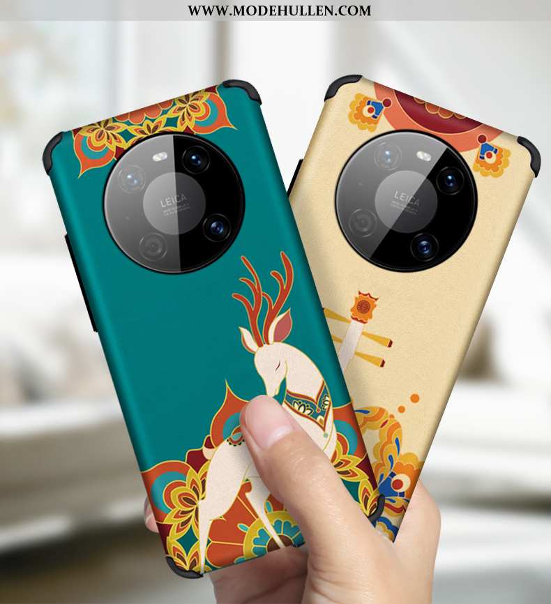 Hülle Huawei Mate 40 Pro Trend Super Alles Inklusive Schutz Dünne Chinesische Art Handy Gelbe