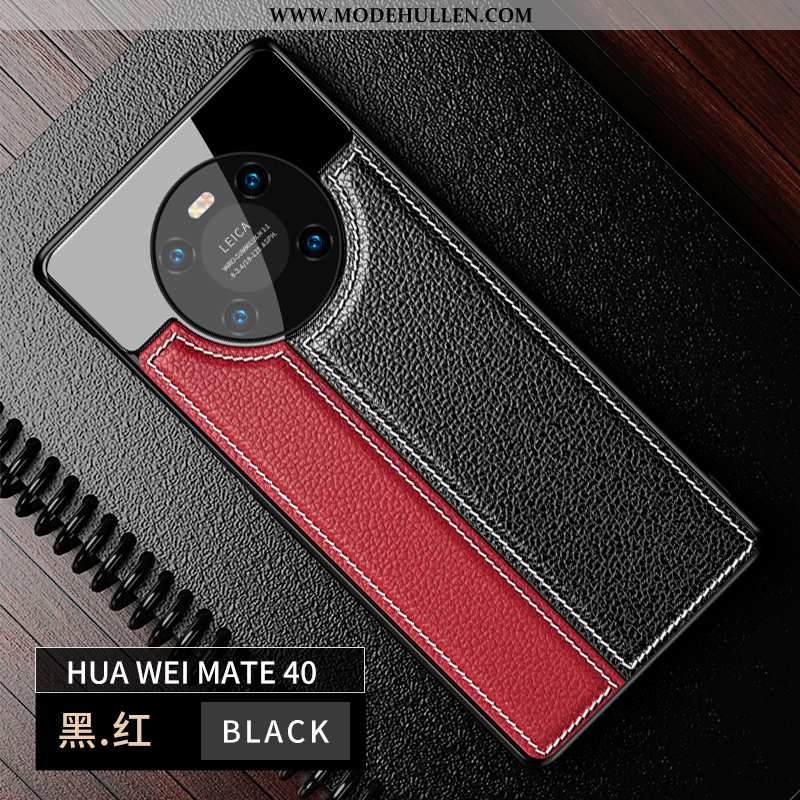 Hülle Huawei Mate 40 Trend Silikon Alles Inklusive Kreativ Leder Anti-sturz Handy Schwarz