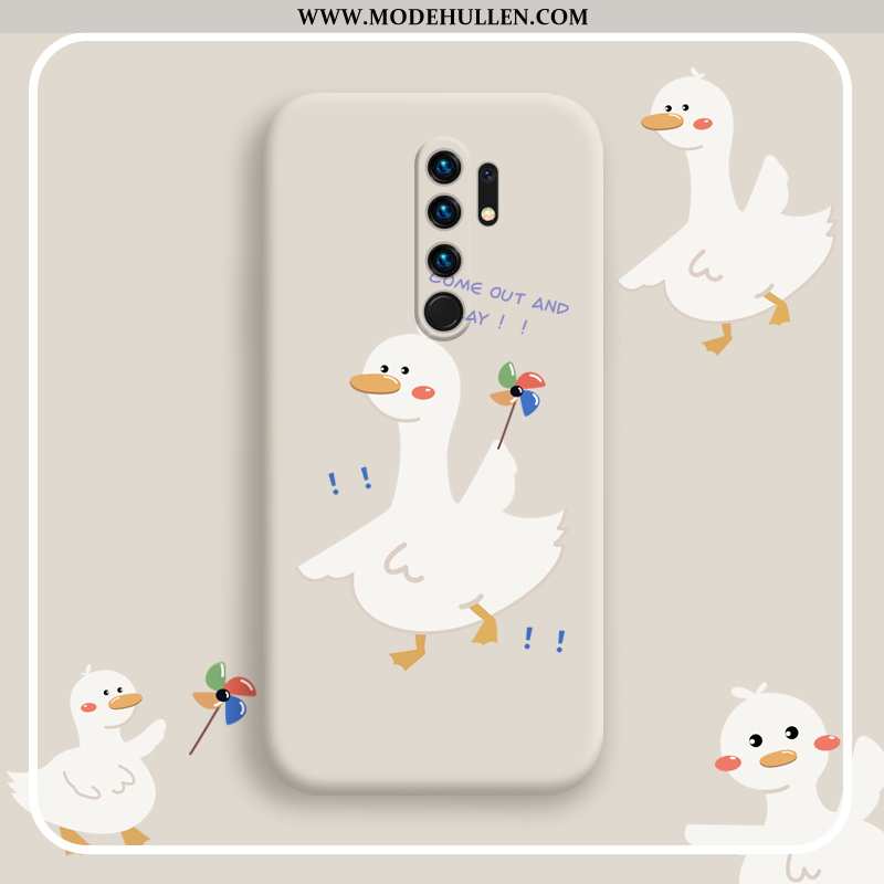 Hülle Xiaomi Redmi 9 Karikatur Nette Anti-sturz Ente Silikon Persönlichkeit Beige