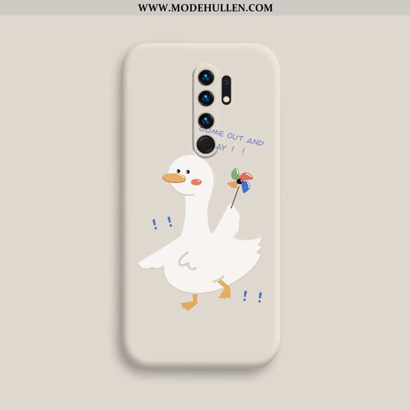 Hülle Xiaomi Redmi 9 Karikatur Nette Anti-sturz Ente Silikon Persönlichkeit Beige