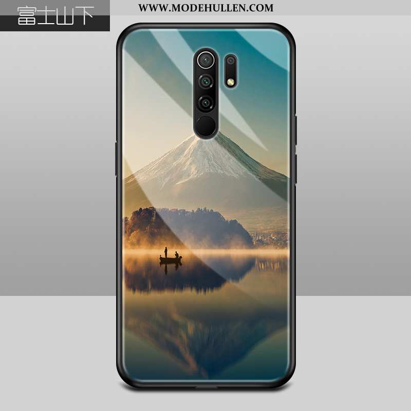 Hülle Xiaomi Redmi 9 Mode Persönlichkeit Alles Inklusive Landschaft Handy Glas Blau